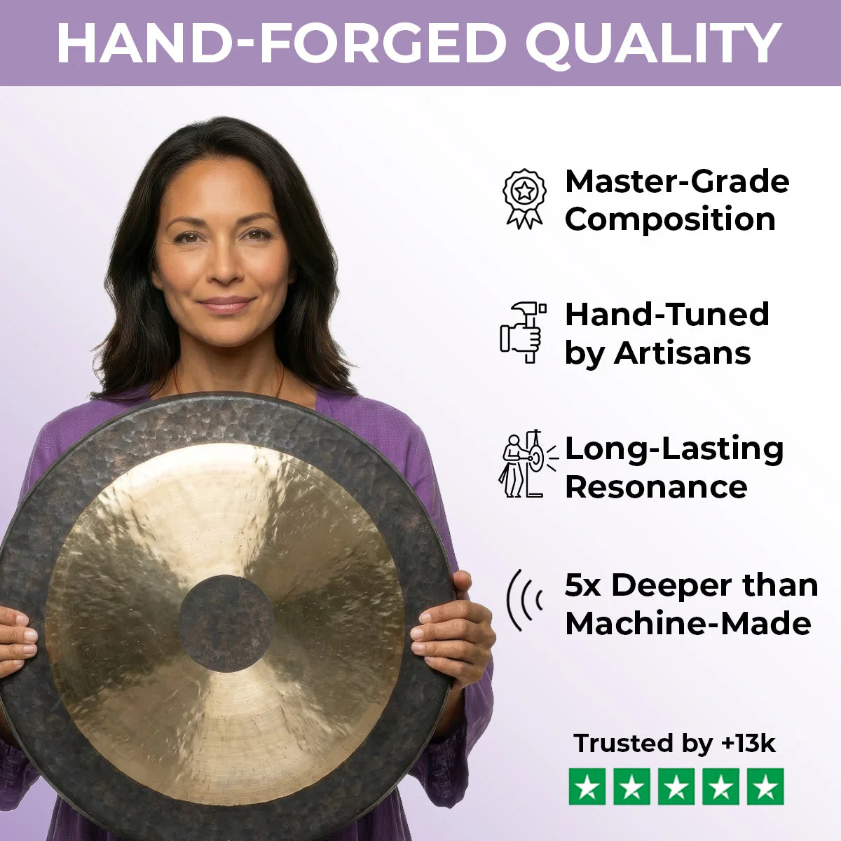 24" Classic Chinese Gong with Beater - High Quality Sound - Image 6