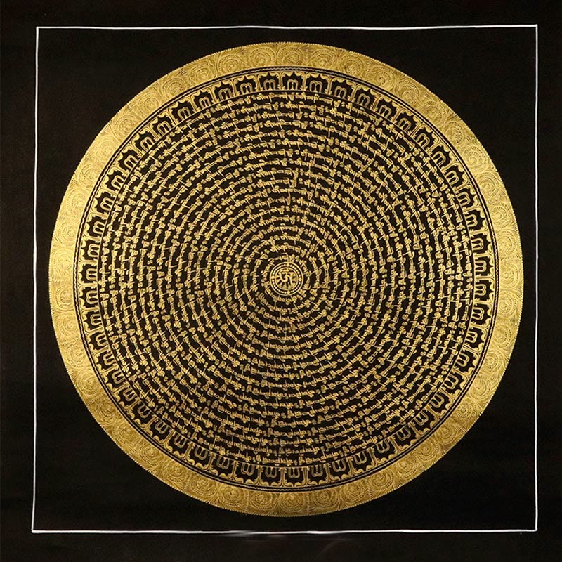 29.5in Tibetan Thangka Hand-Painted Cloth Wall Decoration - Image 8