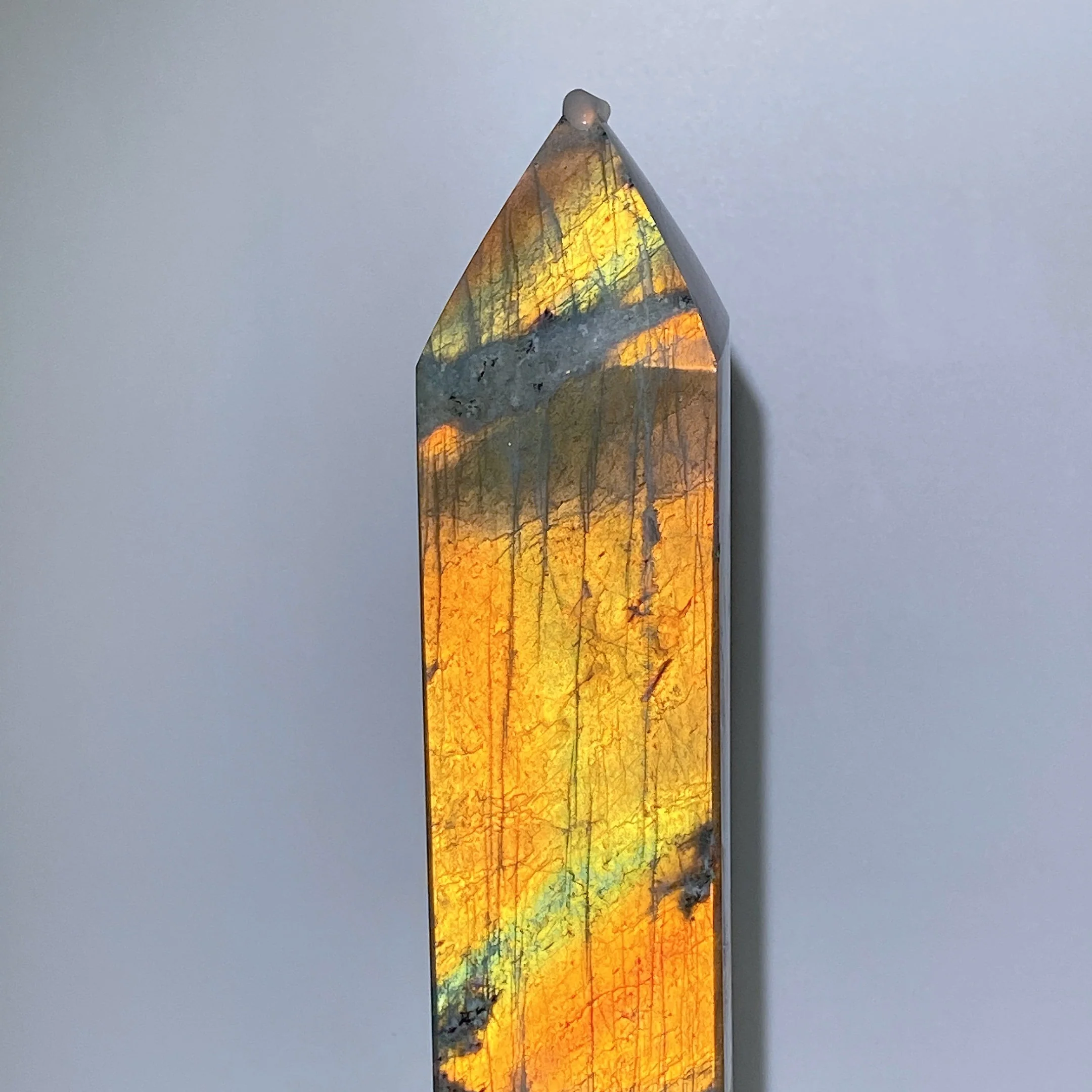 42cm Large Sunset Flash Labradorite Crystal Tower for Healing - Image 3