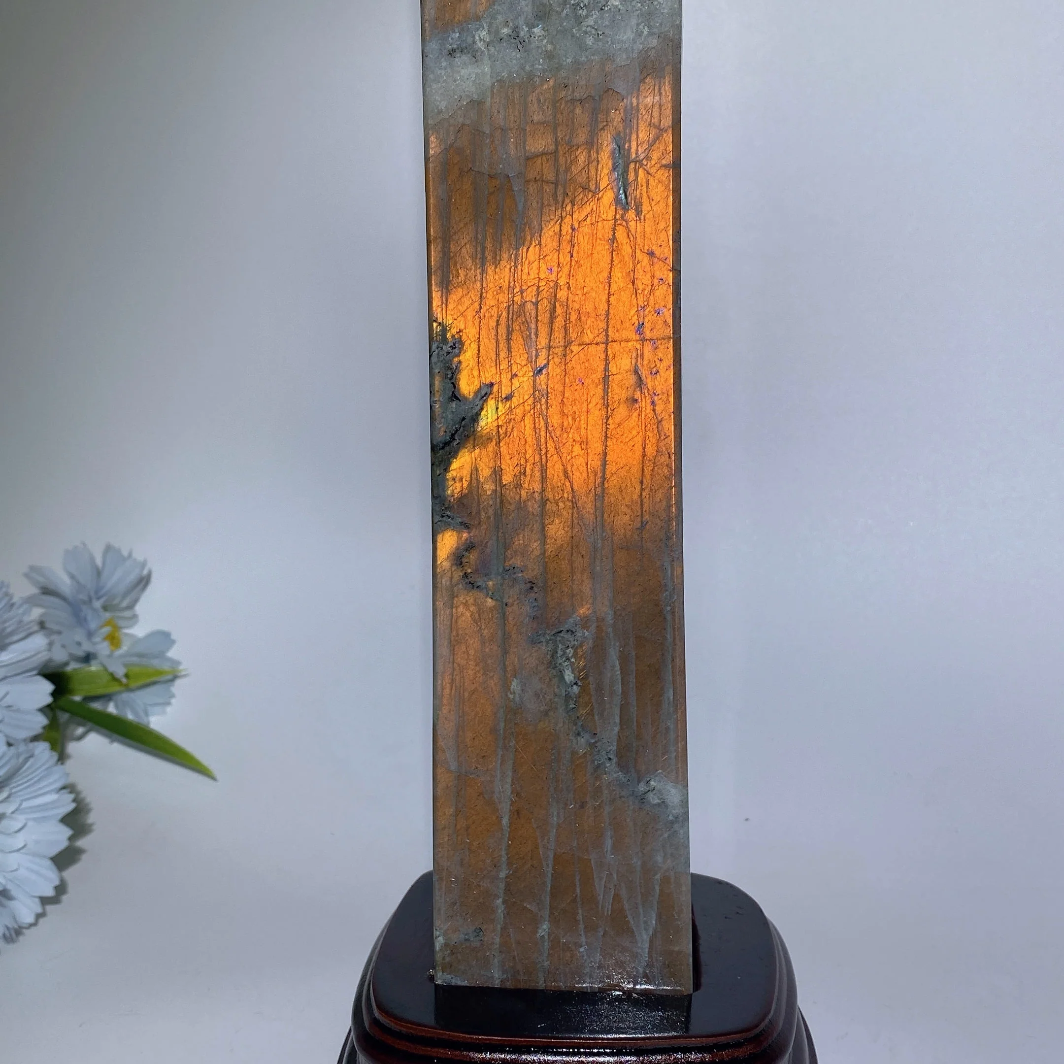 42cm Large Sunset Flash Labradorite Crystal Tower for Healing - Image 4