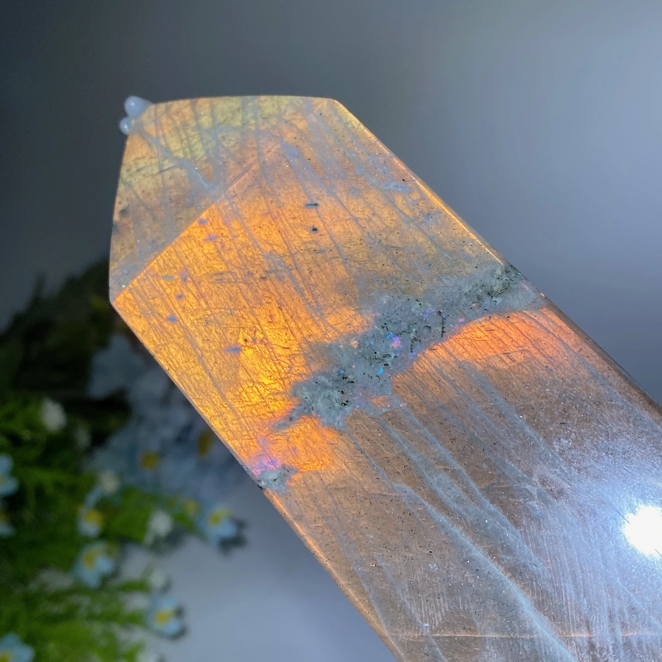 42cm Large Sunset Flash Labradorite Crystal Tower for Healing - Image 8