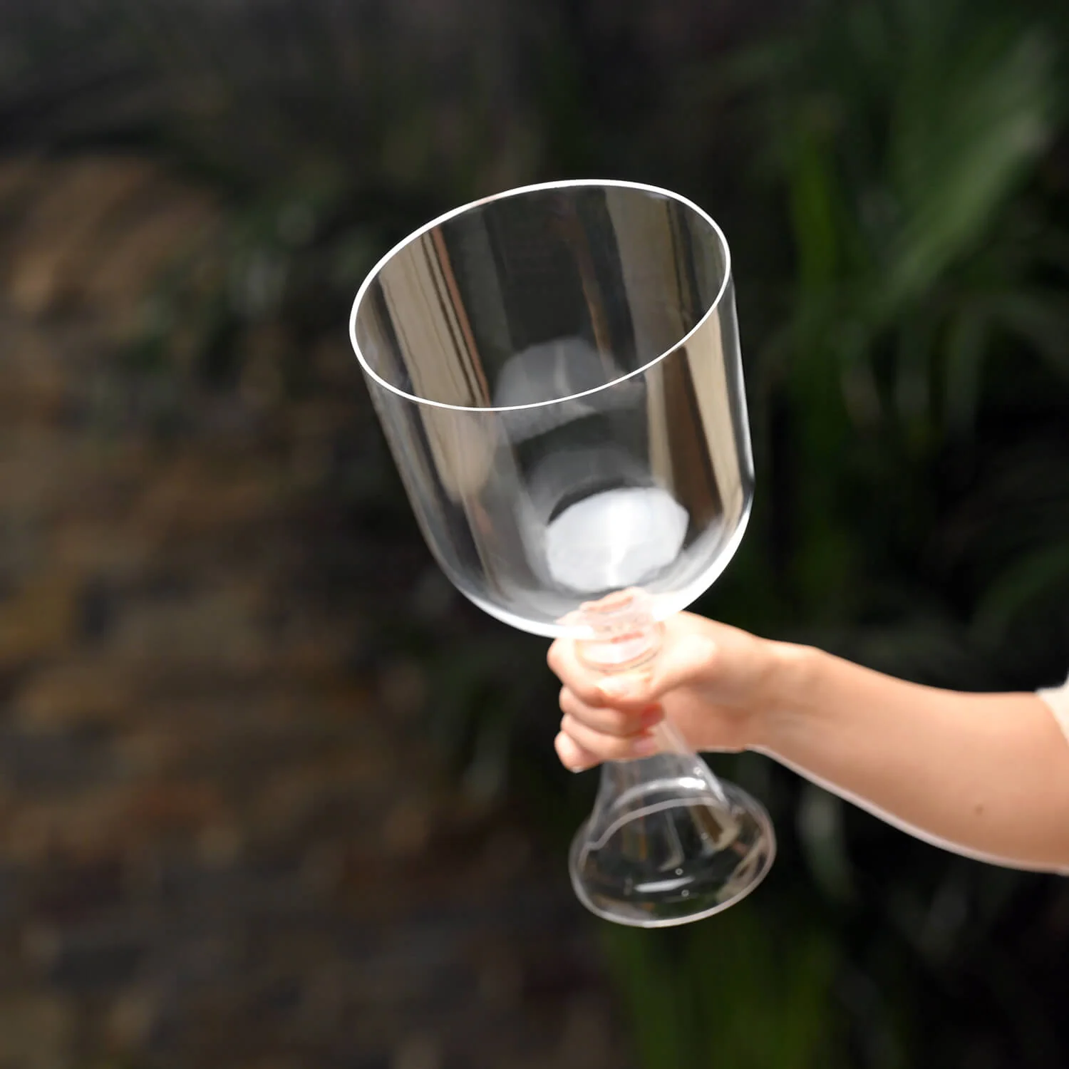 6" Quartz Crystal Singing Bowl with Handle - Image 4