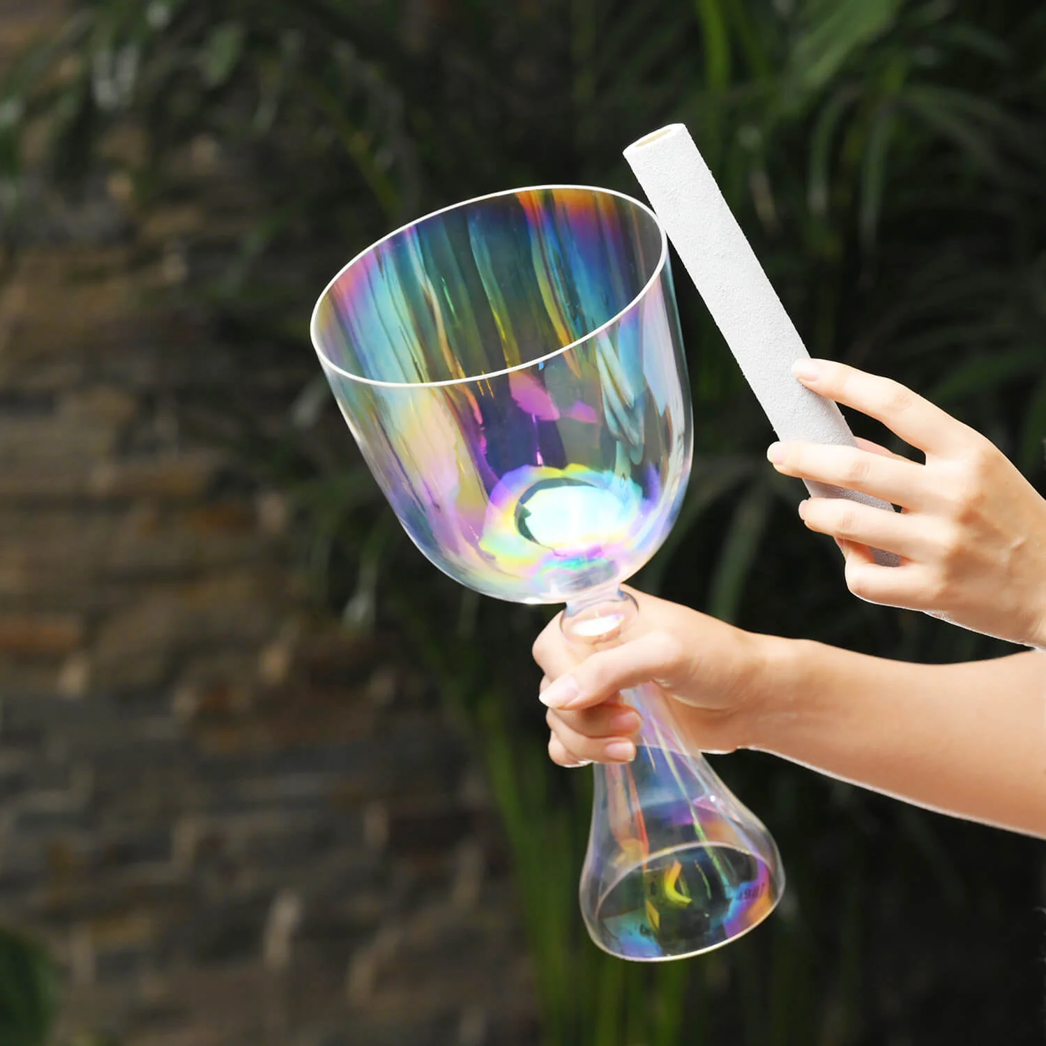 6" Quartz Crystal Chalice Bowl with Handle - Image 6
