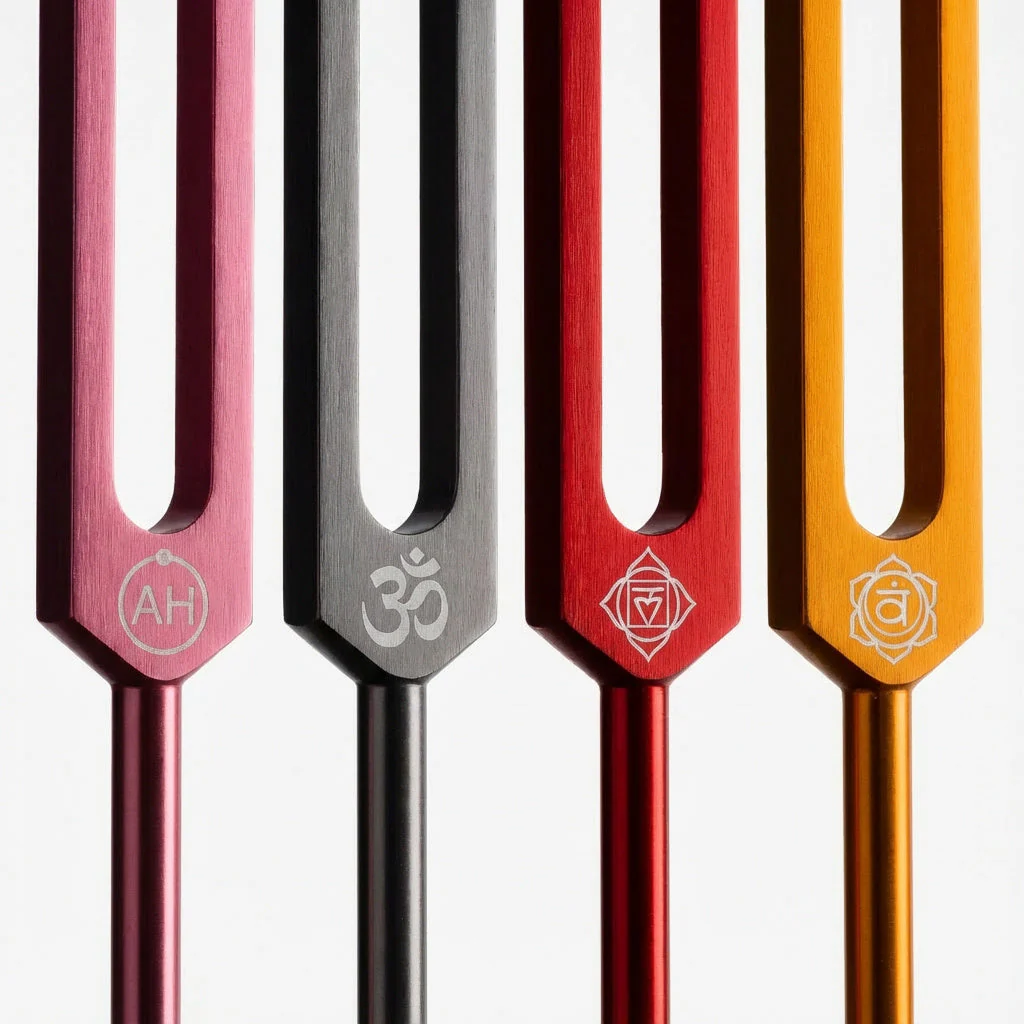 9pc Solfeggio Tuning Fork Set - Deep Resonance, Unweighted - Image 3