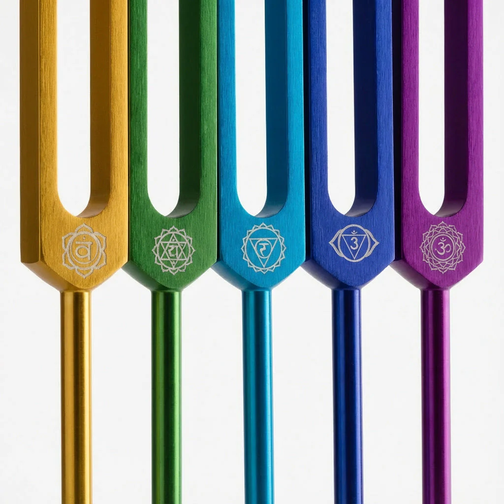 9pc Solfeggio Tuning Fork Set - Deep Resonance, Unweighted - Image 4