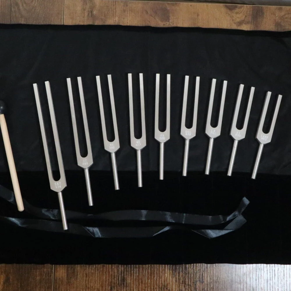 9pc Solfeggio Frequencies Set - Silver Sound Vibration - Image 4