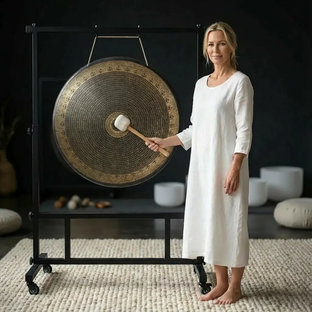 18" to 36" Ancient Chau Gong Instrument with Patterns - Image 3