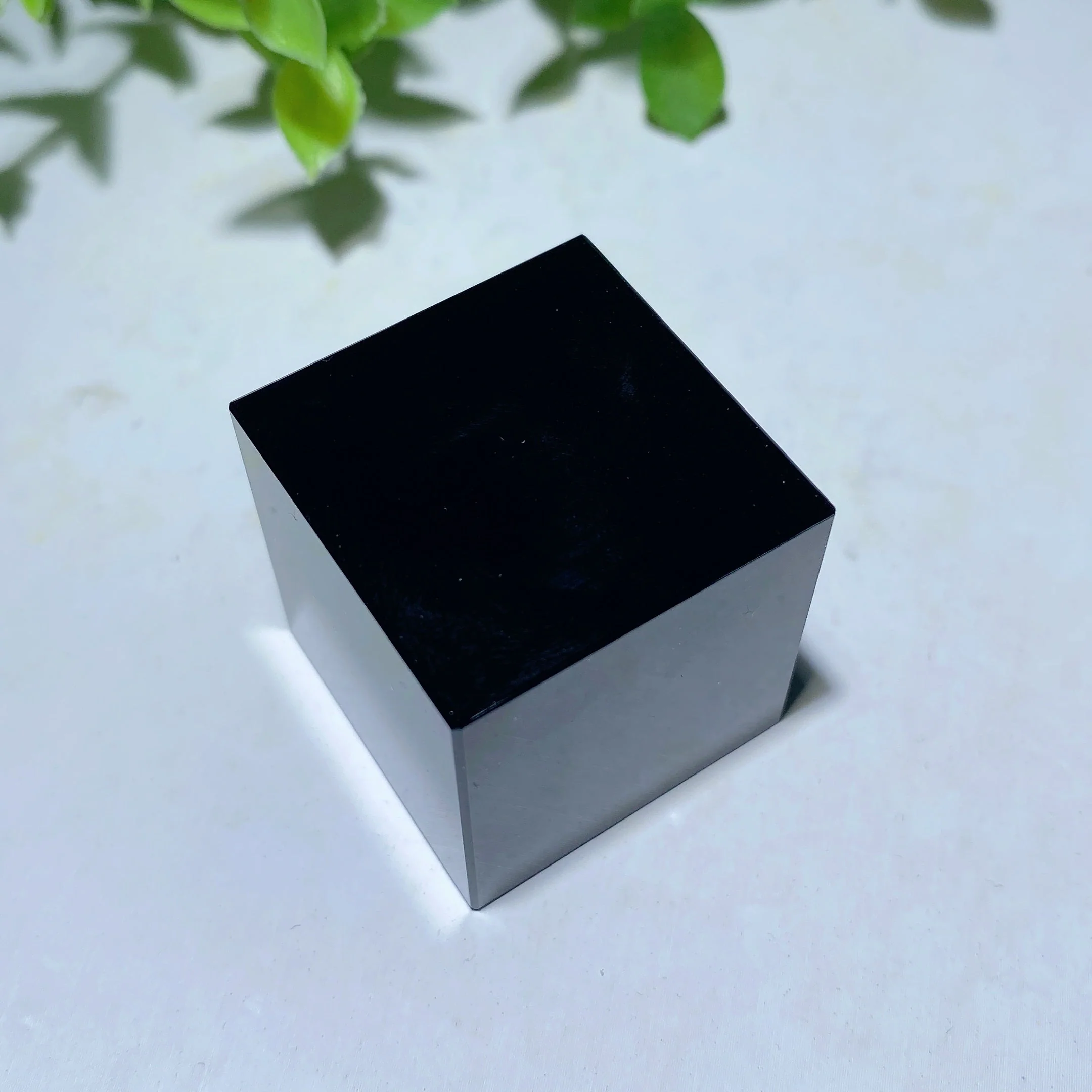 1.1 inch Black Obsidian Healing Cube for Meditation - Image 3