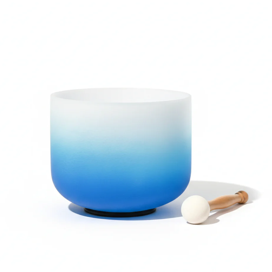 Crystal Singing Bowl - Throat Chakra G Note Meditation Bowl - Image 13