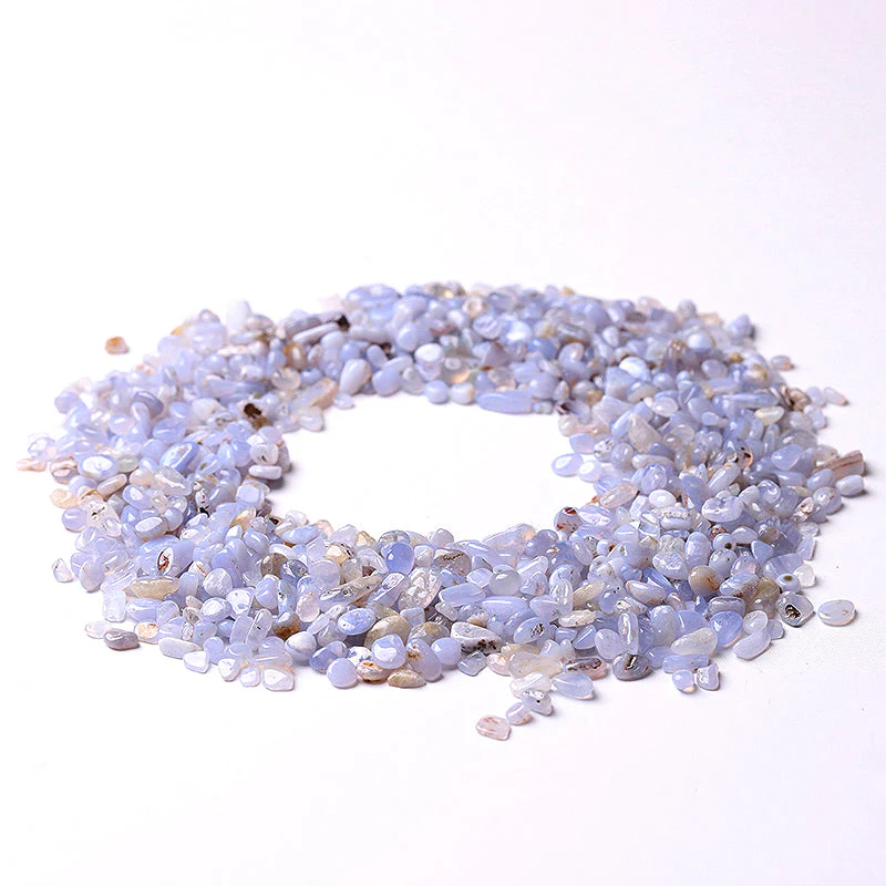 Blue Lace Agate 5-9mm Tumbled Stones for Healing - Image 4
