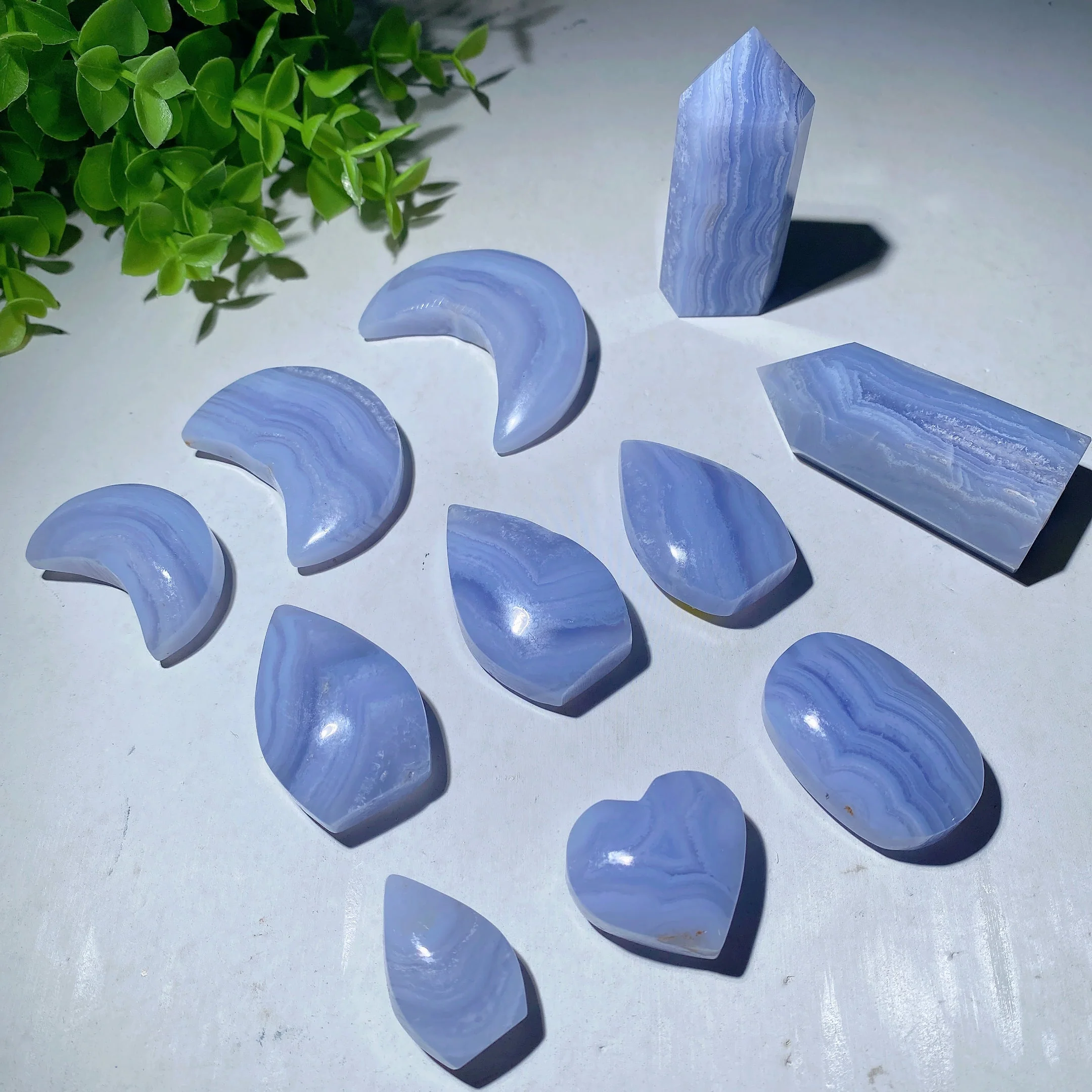 Blue Lace Agate Carvings Crystal Shapes 1.3-4.5 Inch - Image 6