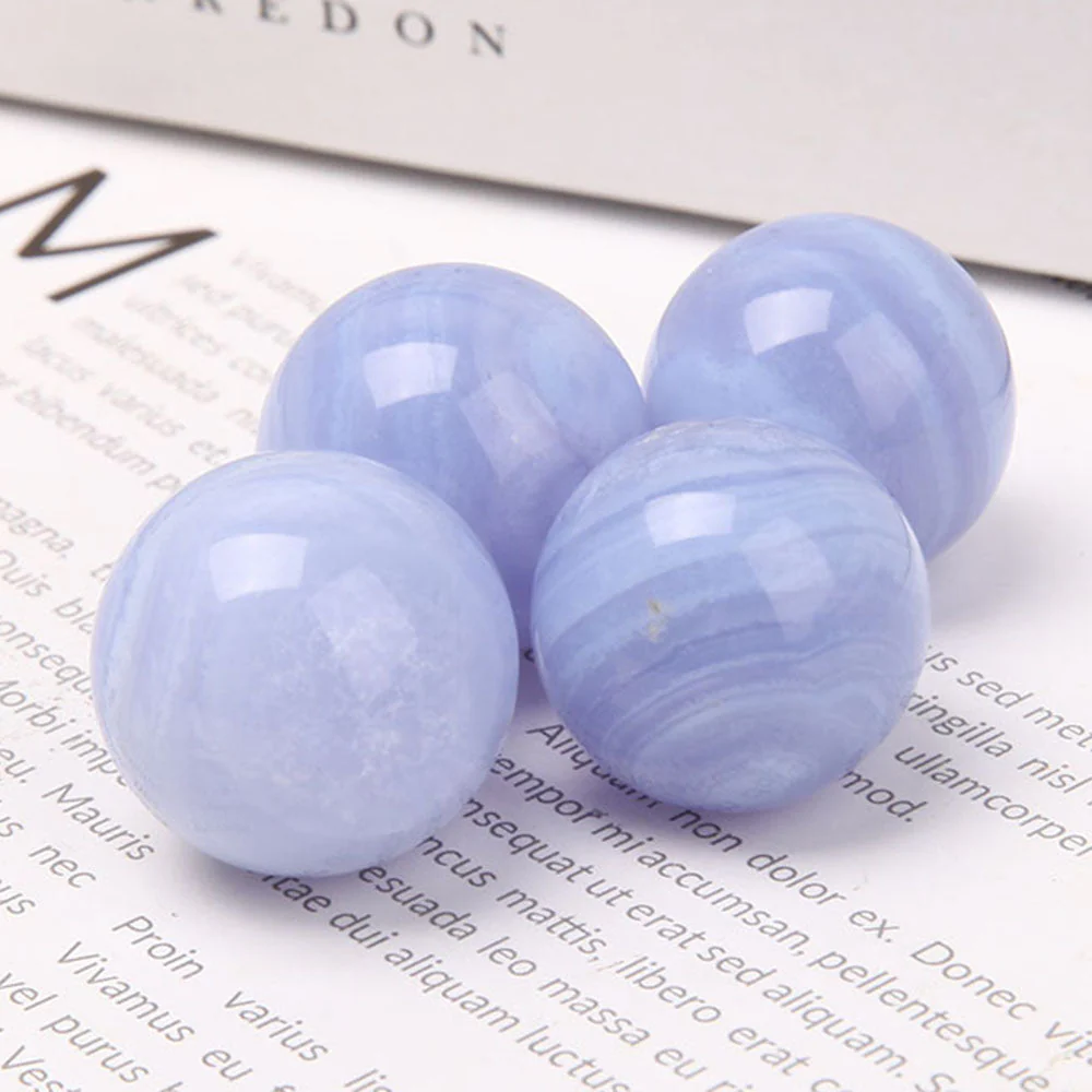 2.2-2.5cm Blue Lace Agate Mini Sphere for Healing & Balance - Image 3