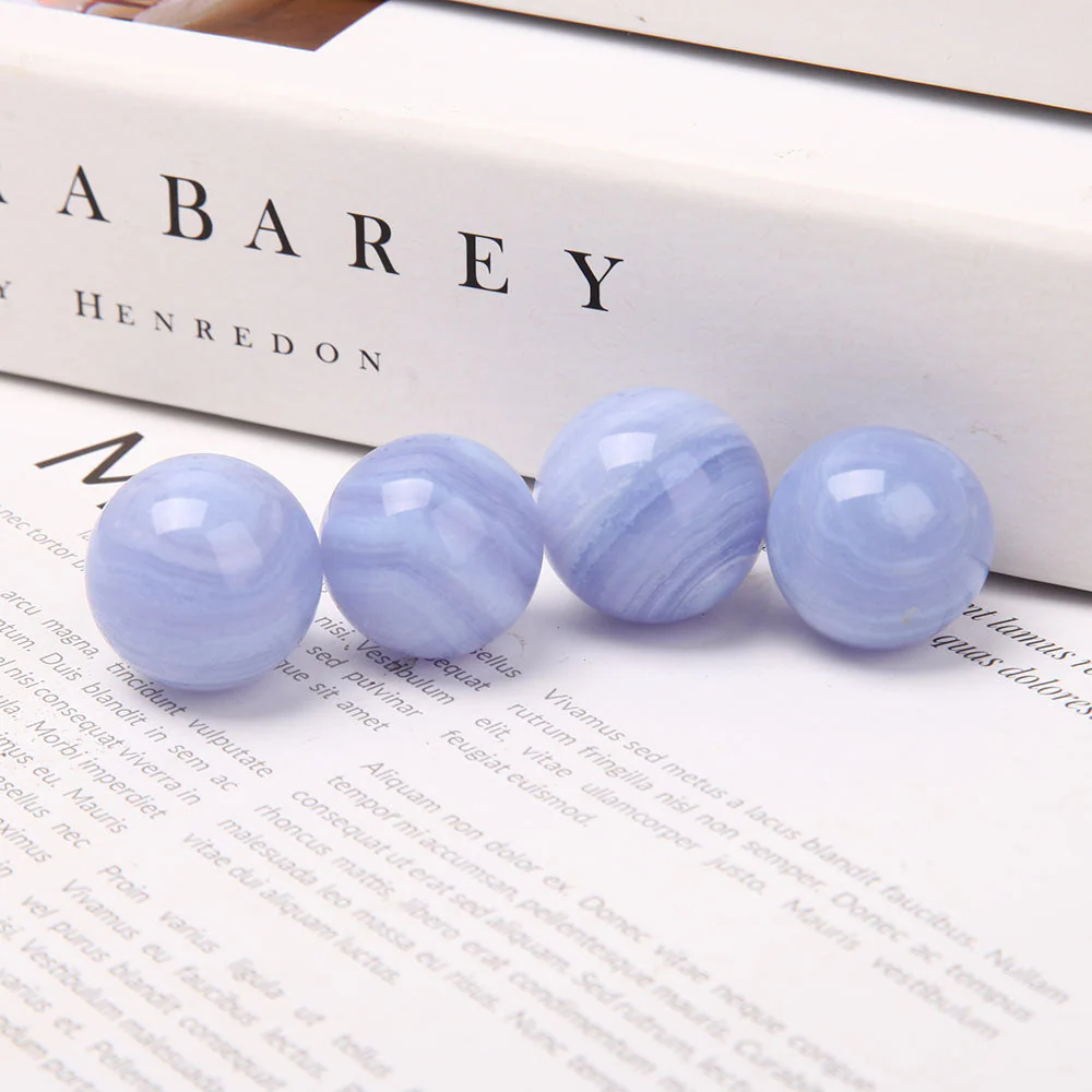 2.2-2.5cm Blue Lace Agate Mini Sphere for Healing & Balance - Image 4