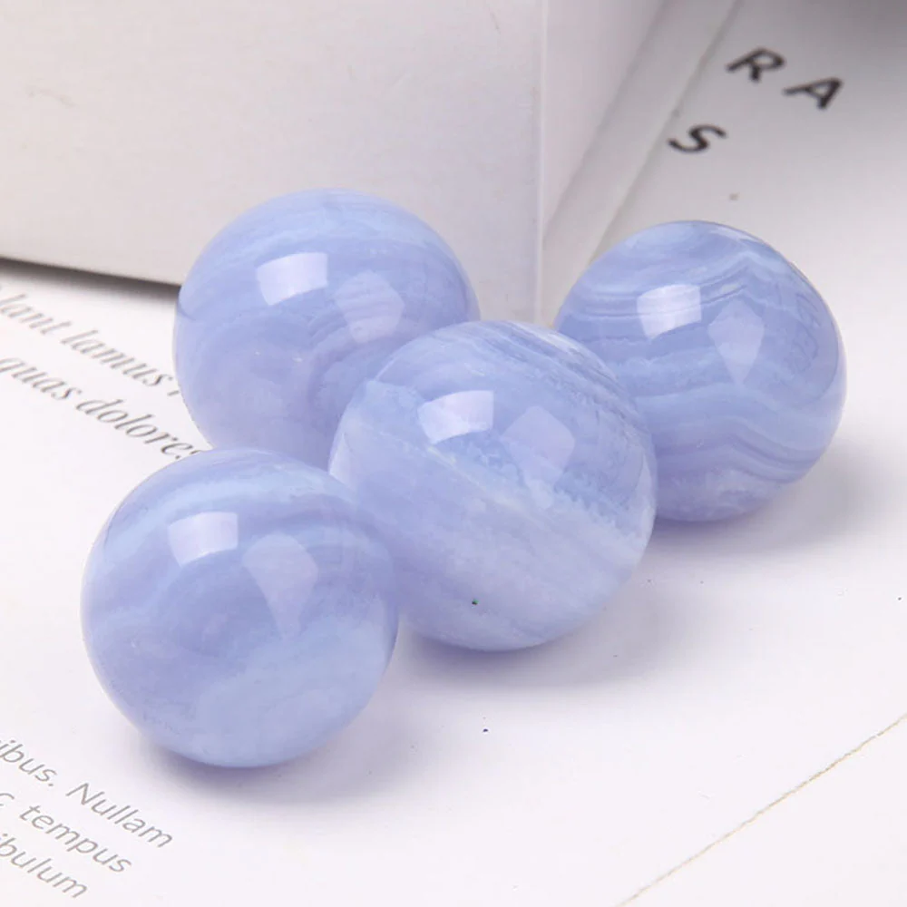 2.2-2.5cm Blue Lace Agate Mini Sphere for Healing & Balance - Image 5