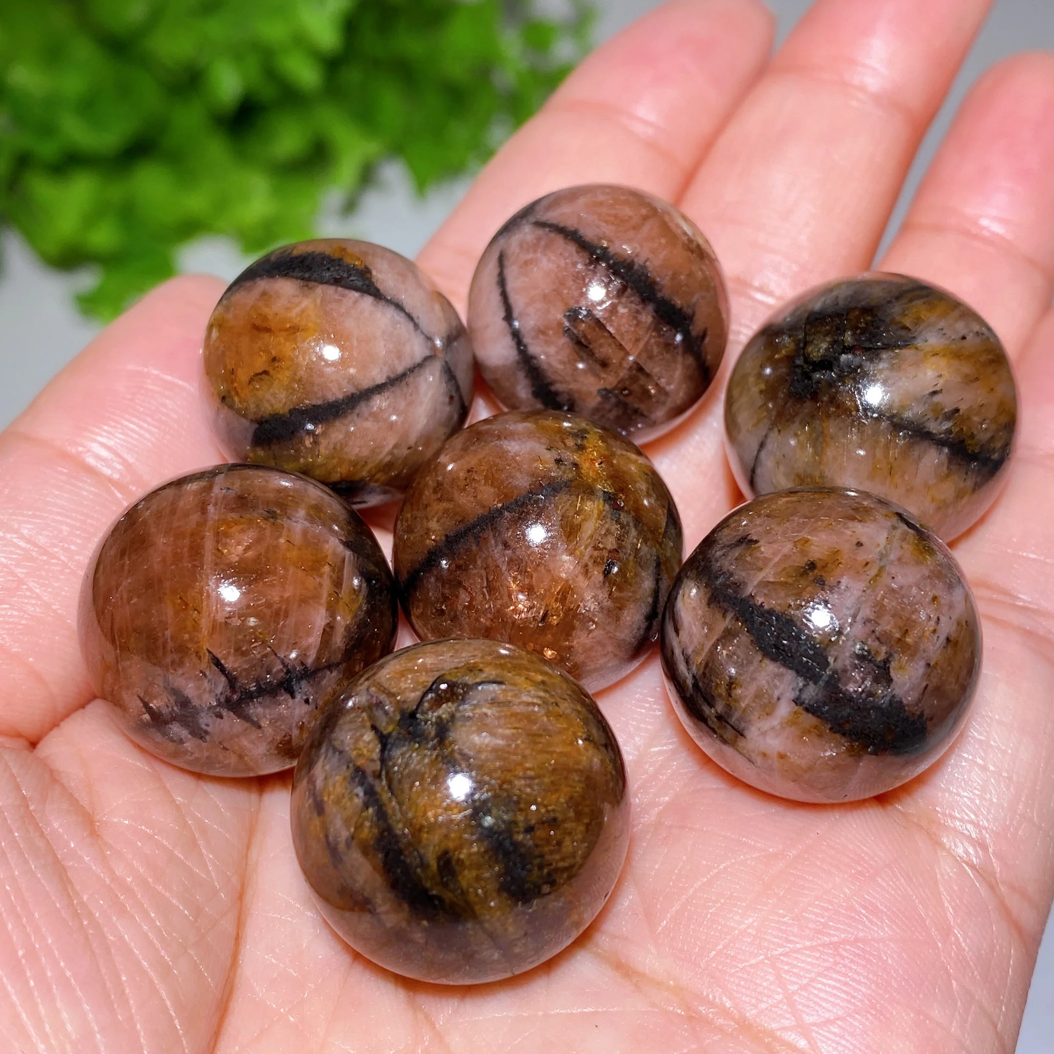 22mm Chiastolite Healing Crystal Sphere - Image 3