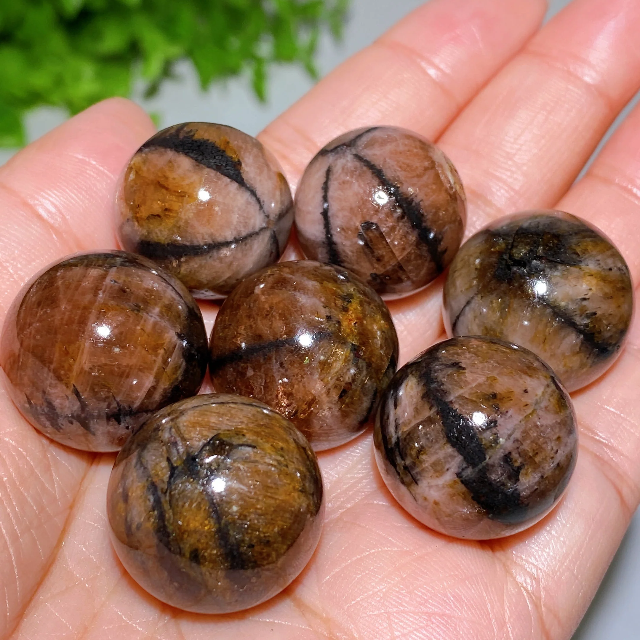 22mm Chiastolite Healing Crystal Sphere - Image 4