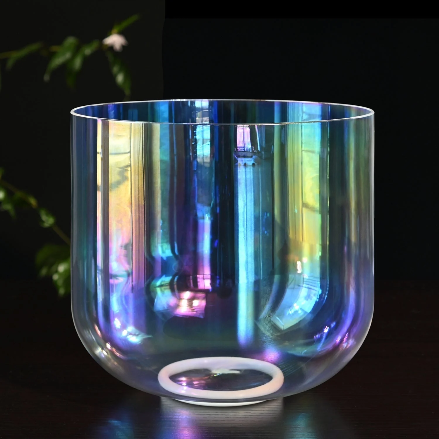 Clear Rainbow Quartz Crystal Singing Bowl for Chakra Balance - Image 5