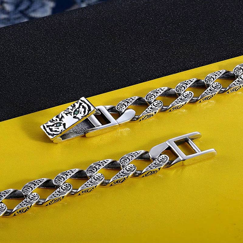 18cm Copper Tang Dynasty Flower Luck Chain Bracelet - Image 4