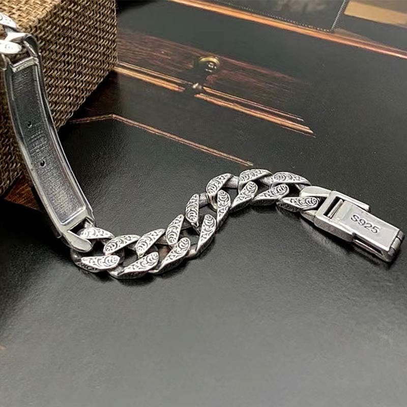 18cm Copper Tang Dynasty Flower Luck Chain Bracelet - Image 6