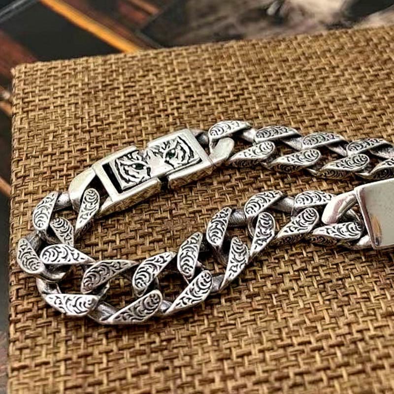 18cm Copper Tang Dynasty Flower Luck Chain Bracelet - Image 7