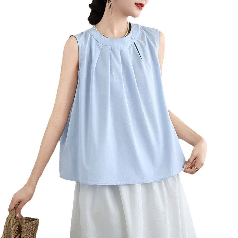 Cotton Linen Halter Neck Yoga Top for Women - Breathable Fit - Image 12