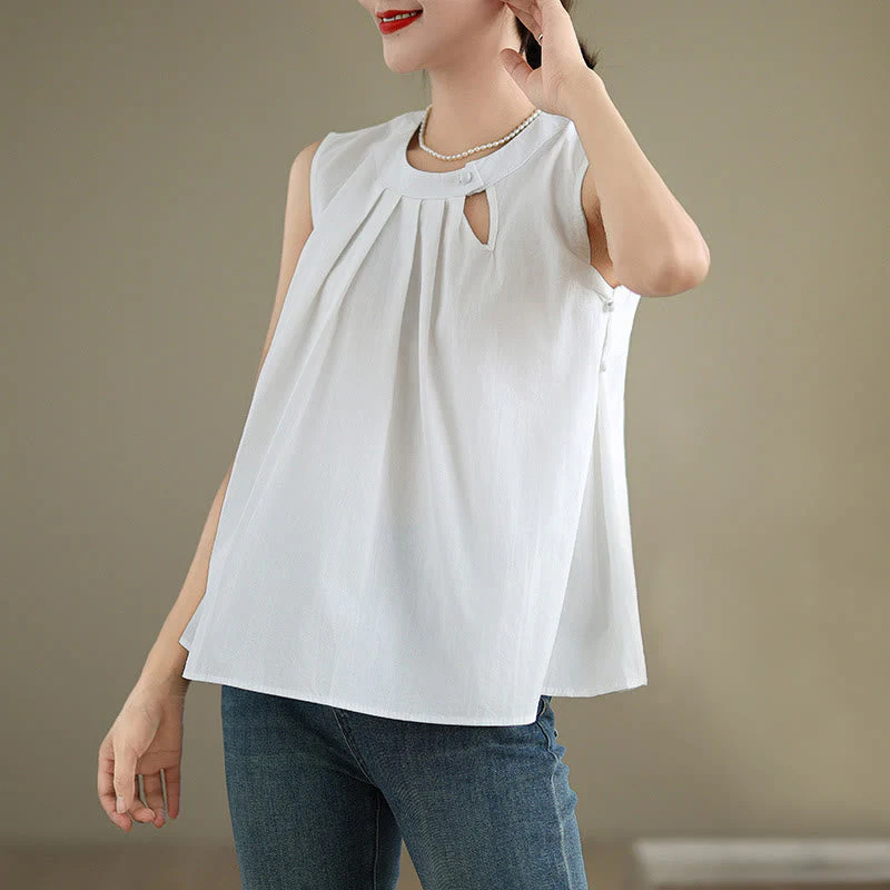 Cotton Linen Halter Neck Yoga Top for Women - Breathable Fit - Image 15