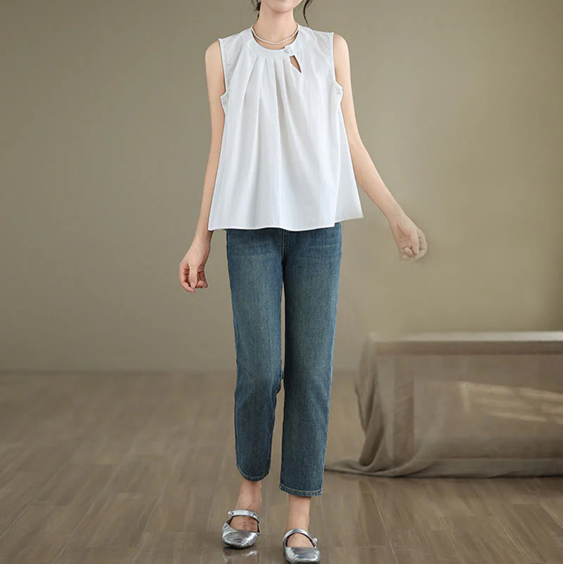 Cotton Linen Halter Neck Yoga Top for Women - Breathable Fit - Image 17