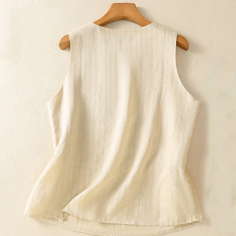 Women’s Cotton V-Neck Yoga Vest | Breathable Design - Image 12