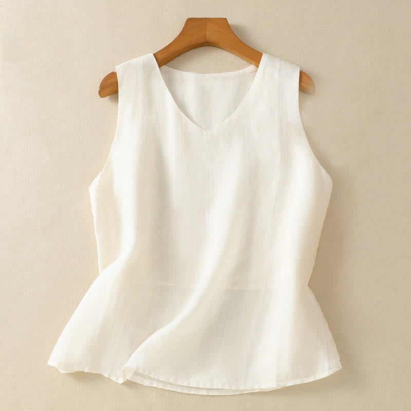 Women’s Cotton V-Neck Yoga Vest | Breathable Design - Image 19