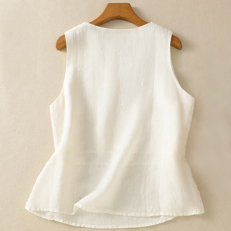 Women’s Cotton V-Neck Yoga Vest | Breathable Design - Image 20