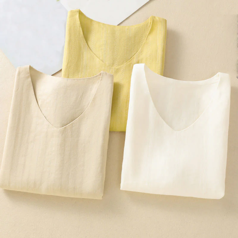 Women’s Cotton V-Neck Yoga Vest | Breathable Design - Image 26