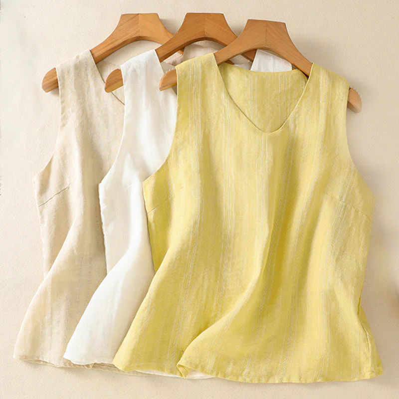 Women’s Cotton V-Neck Yoga Vest | Breathable Design - Image 27