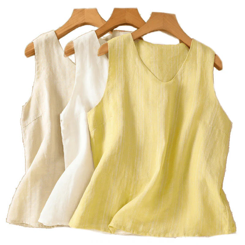 Women’s Cotton V-Neck Yoga Vest | Breathable Design - Image 28