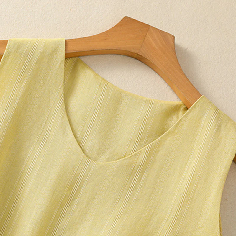 Women’s Cotton V-Neck Yoga Vest | Breathable Design - Image 3