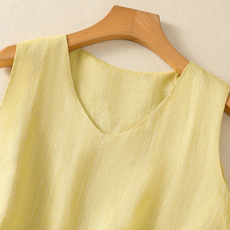 Women’s Cotton V-Neck Yoga Vest | Breathable Design - Image 4