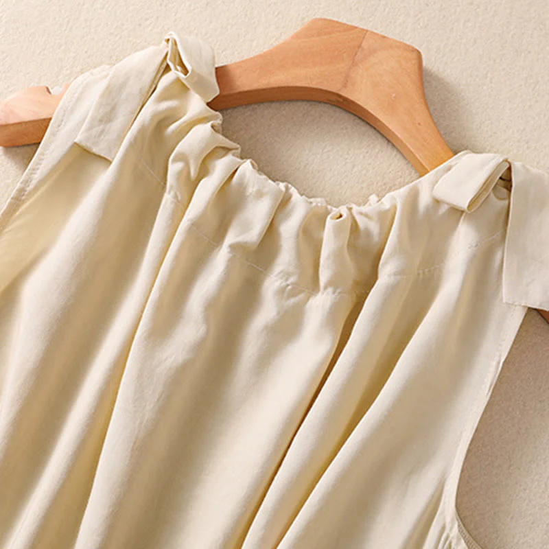 DarkSalmon and LemonChiffon Cotton Yoga Vest | Women's Summer Top - Image 12
