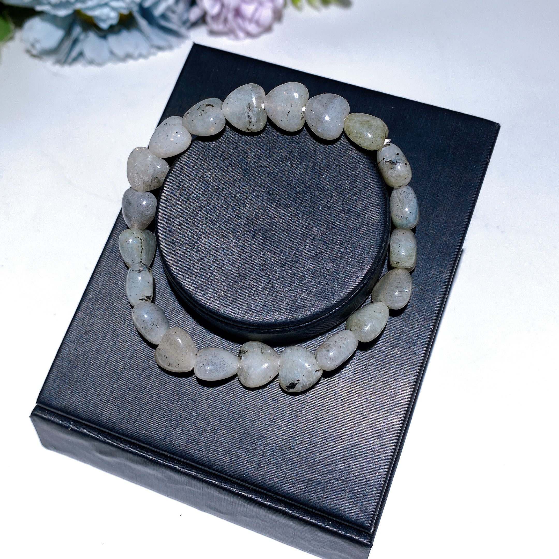 8mm Crystal Heart Bracelet for Emotional Healing & Love - Image 3