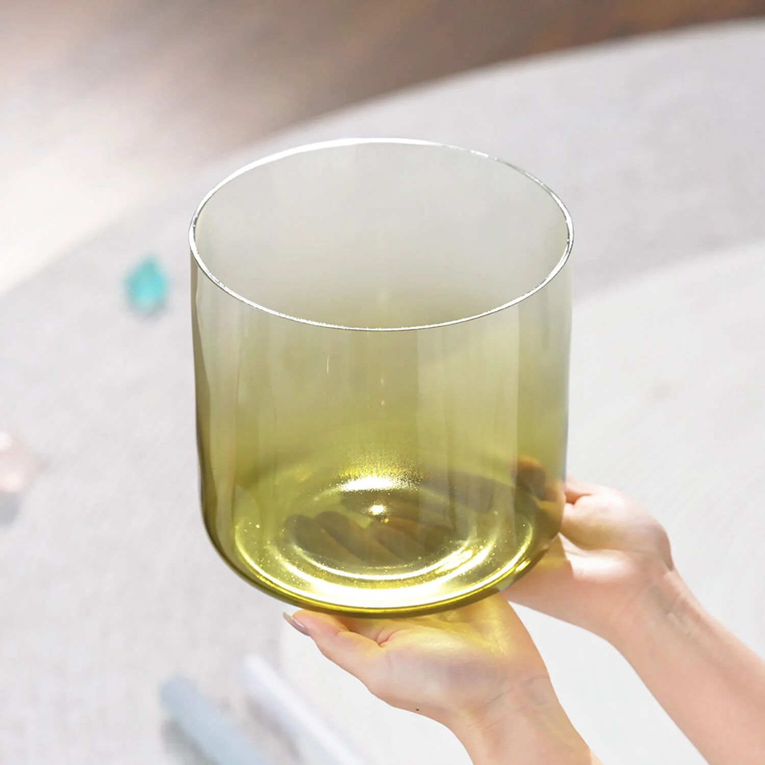 6"-7" Alchemy Crystal Singing Bowl - Moss - Image 4