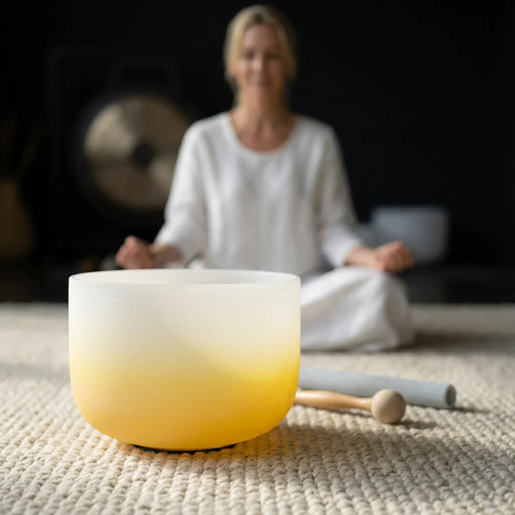 Crystal Singing Bowl E Note - Solar Plexus Sound Meditation - Image 3