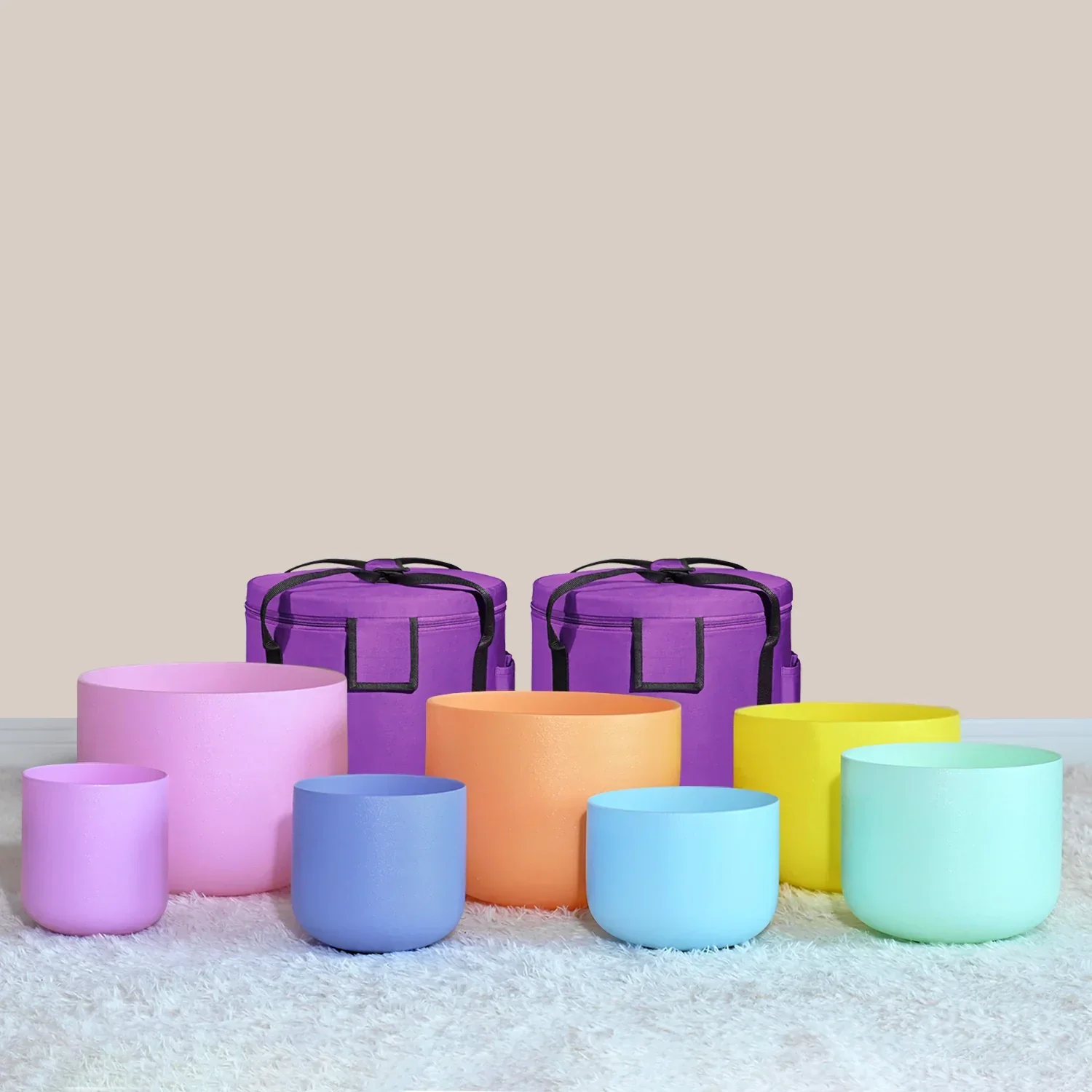 Pastel Crystal Singing Bowl Set for Meditation - Image 8