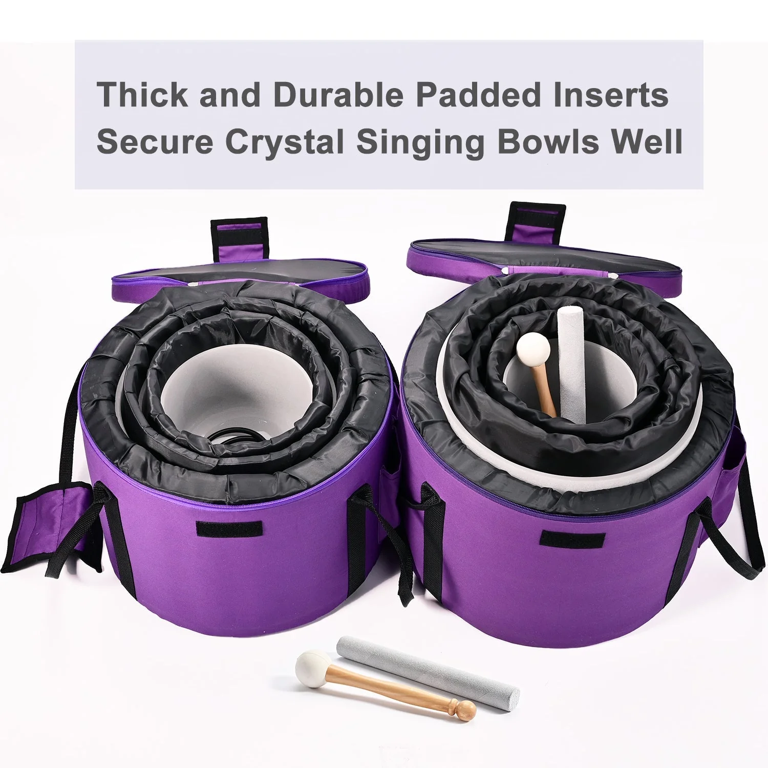 Lotus Frosted Quartz Crystal Singing Bowl Set - Chakra Harmony - Image 8