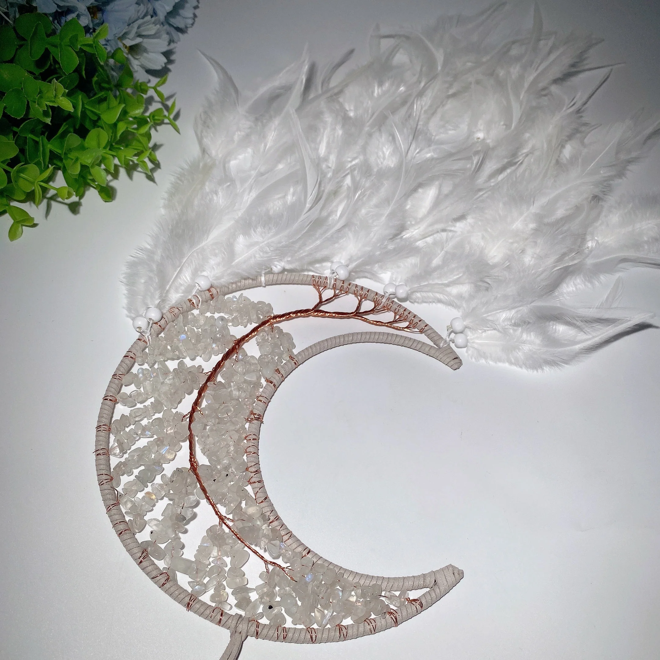 20-inch Mixed Crystal Tree Moon Dreamcatcher - Image 11