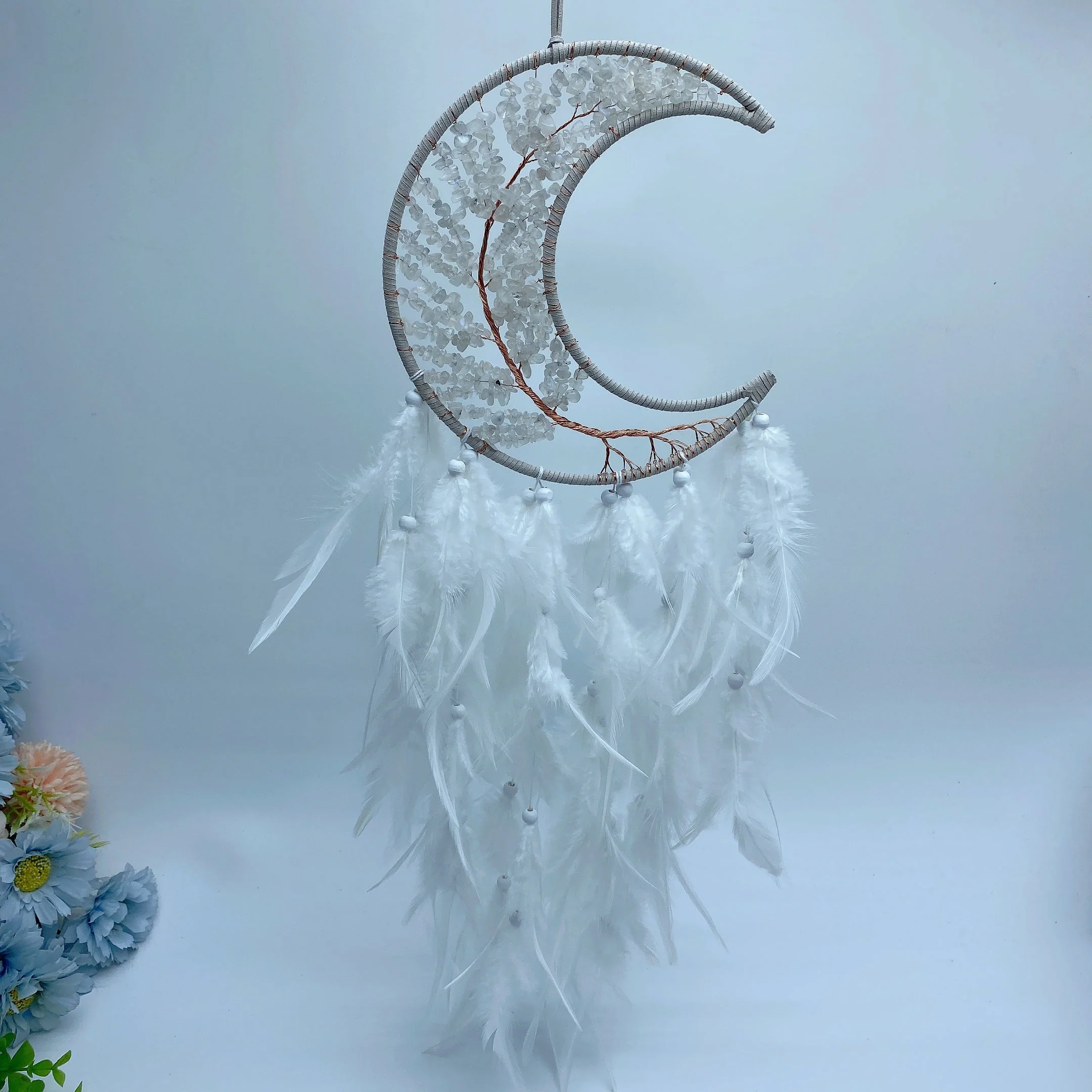 20-inch Mixed Crystal Tree Moon Dreamcatcher - Image 6