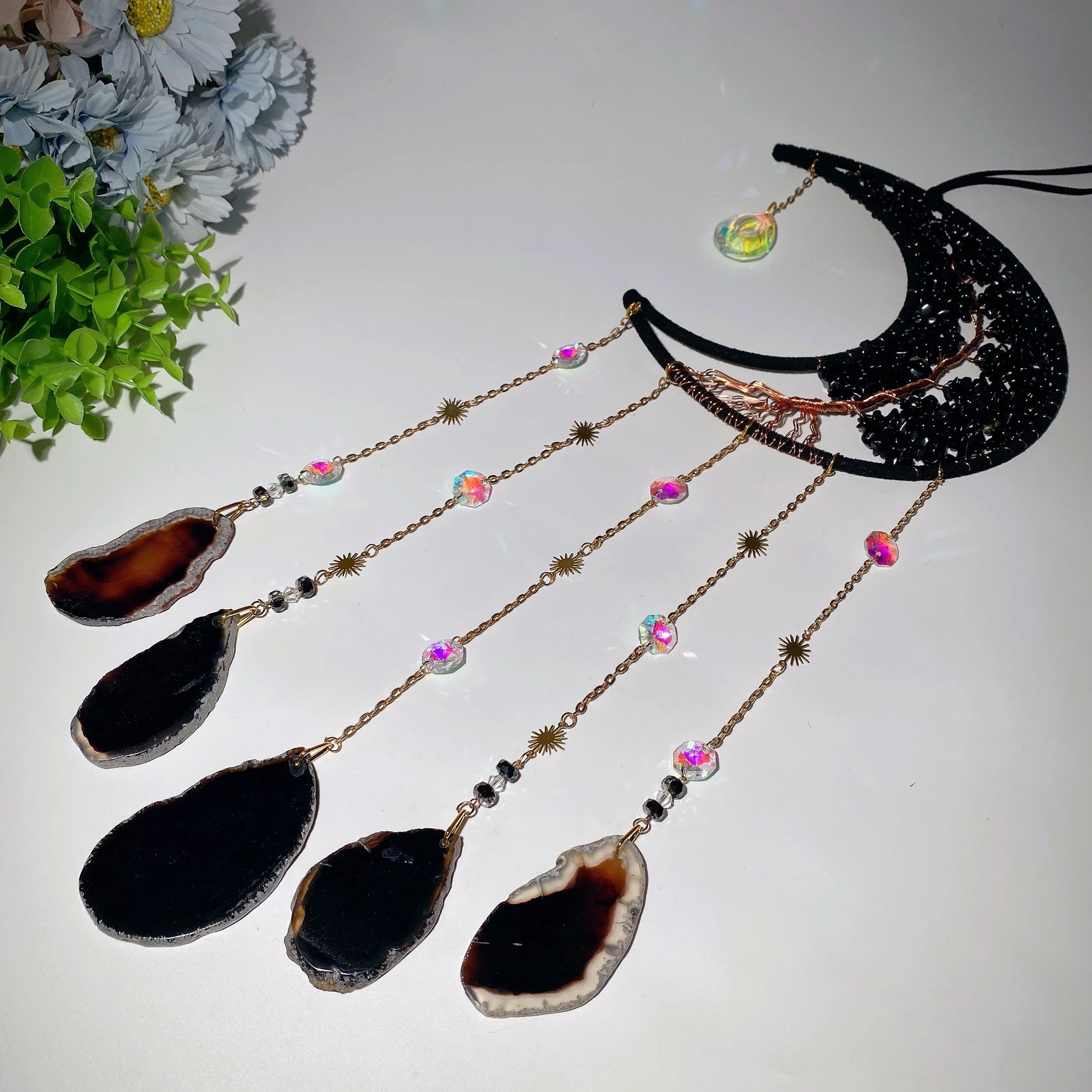 20-inch Mixed Crystal Tree Moon Dreamcatcher - Image 7