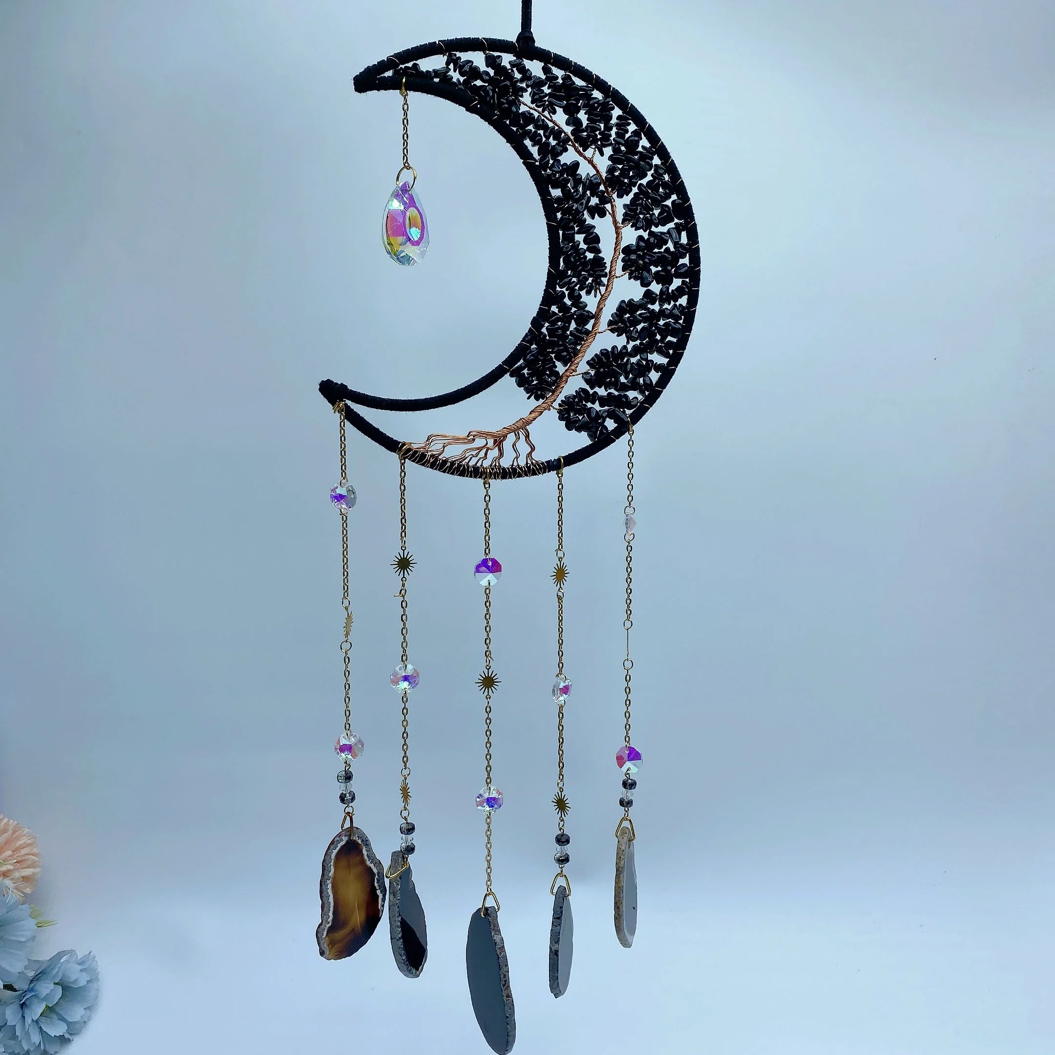 20-inch Mixed Crystal Tree Moon Dreamcatcher - Image 8