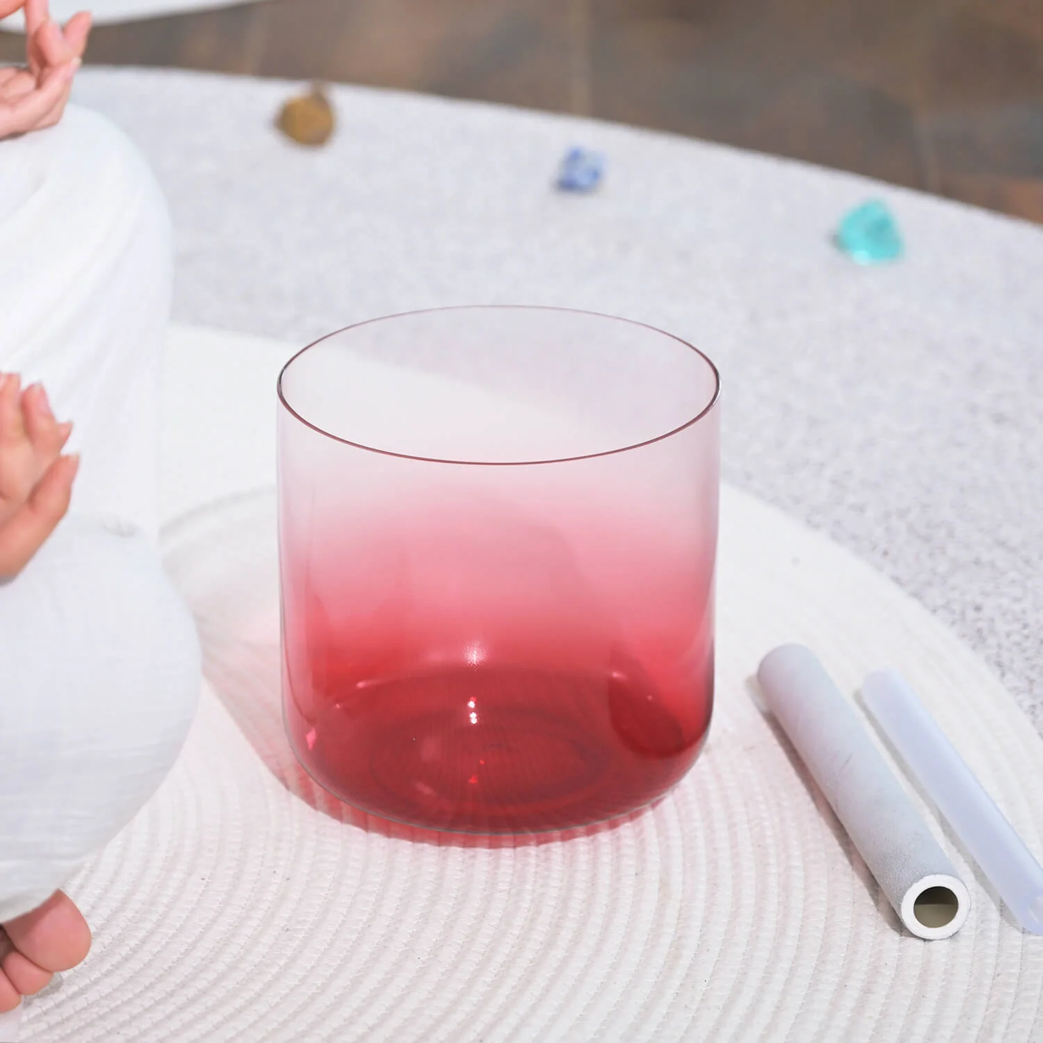 6-7 Inch Alchemy Crystal Singing Bowl - Vermilion - Image 4