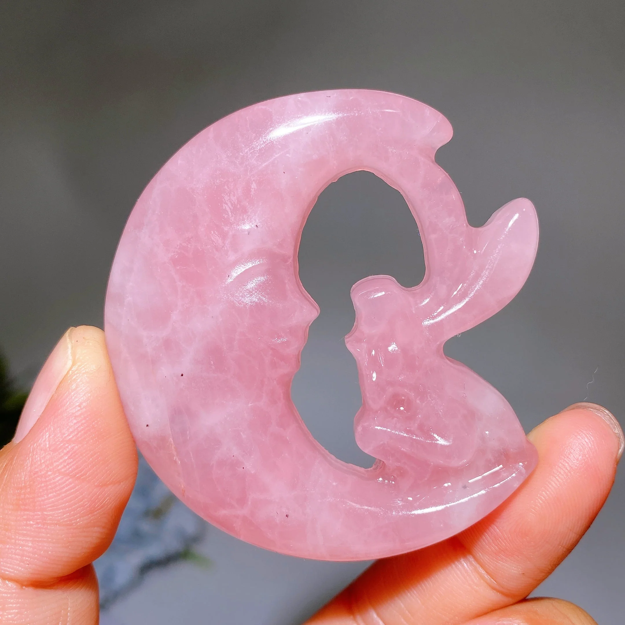 2.3 Inch Dream Amethyst Moon Fairy Crystal Figurine - Image 4