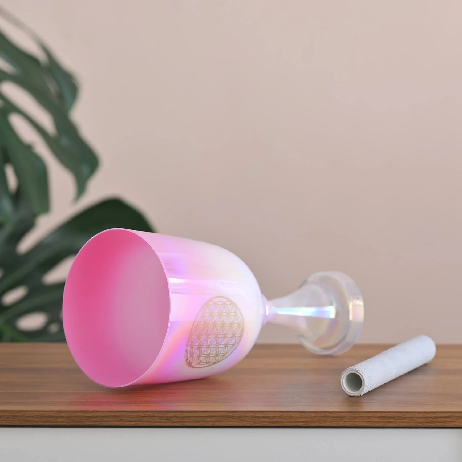 Dream Pink Crystal Singing Chalice for Meditation & Sound Bath - Image 3
