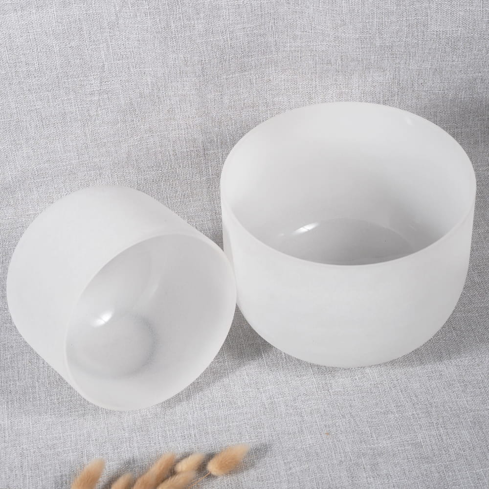Earth Star and Soul Star Perfect Pitch Crystal Singing Bowls 10 B3 and 8 C5 with Carrier Bag - Image 7