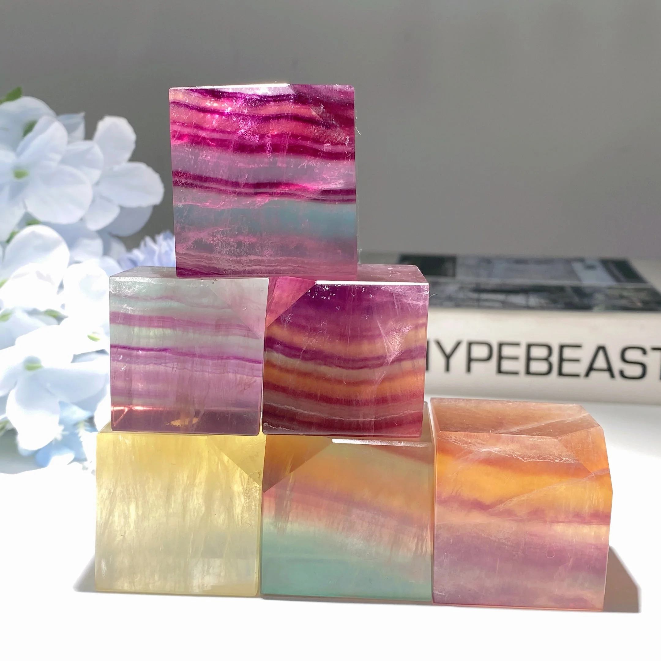Fluorite Crystal Cube 1.2-1.6 Inches Healing Stone - Image 3